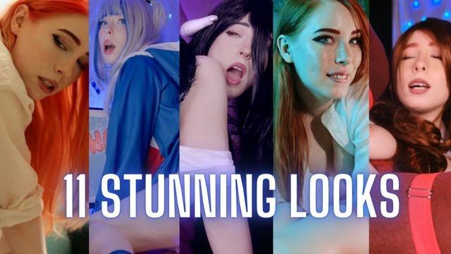 Подборка кремпая в развратную шлюшку Молли Рэд Вульф