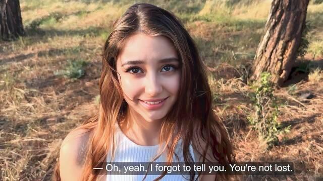 Развел русскую Дашу на секс в лесу сразу после знакомства