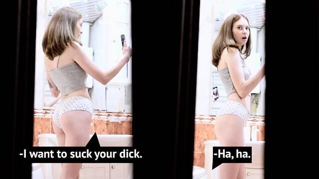 Сводный брат трахает сводную сестру и случайно кончает ей внутрь